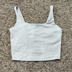 Old Navy White Light Support PowerSoft Longline Sports Bra
